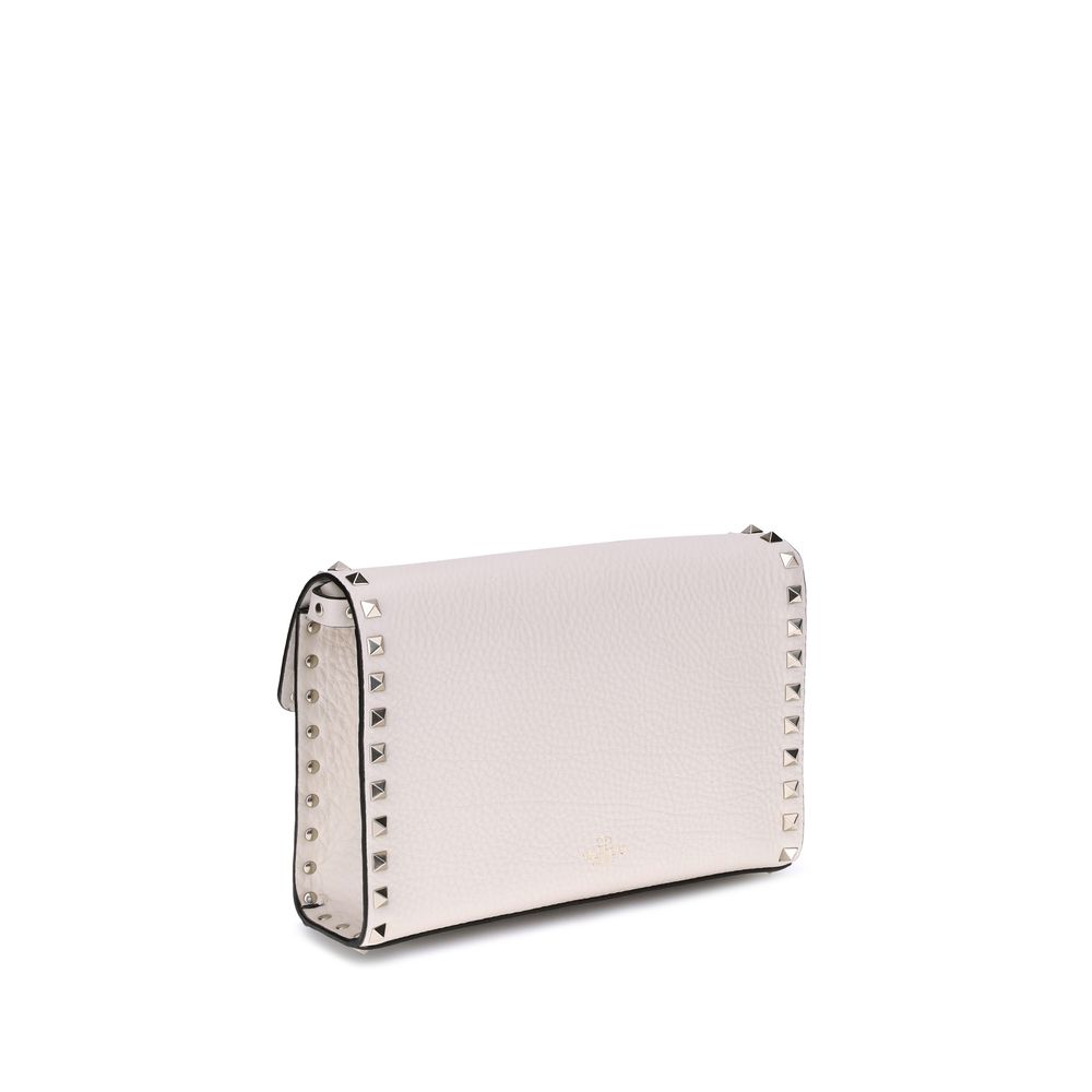 Small Rockstud Grainy Calfskin Crossbody Bag