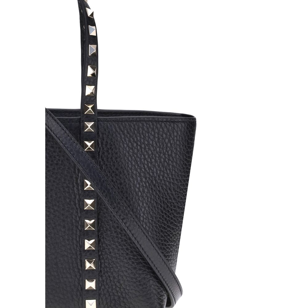 Small Rockstud Shopping Bag in Grainy Calfskin