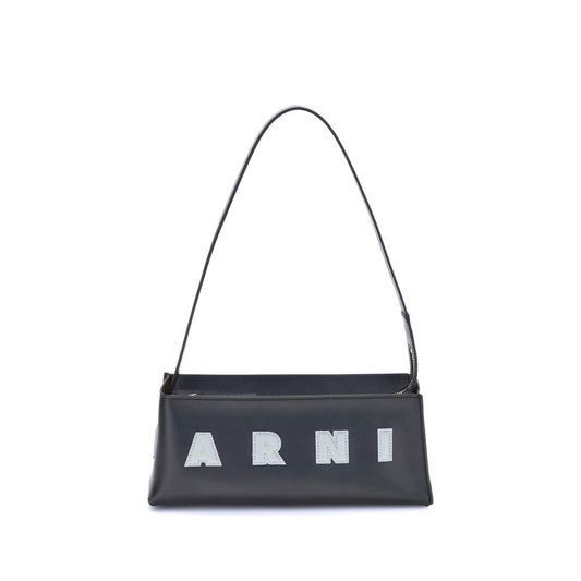 Black Leather Museo Baguette Bag