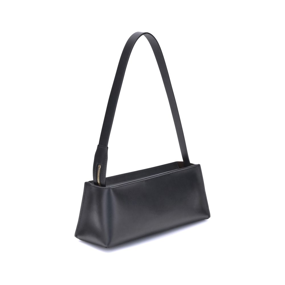 Black Leather Museo Baguette Bag