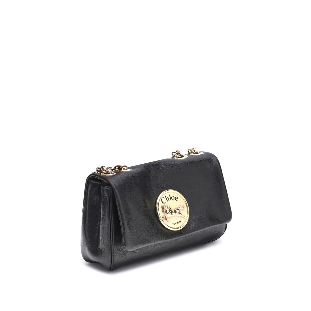 Small Heritage Shoulder Bag in Grained Leather