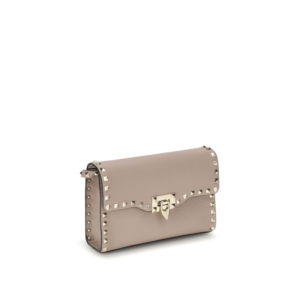 Small Rockstud Grainy Calfskin Crossbody Bag
