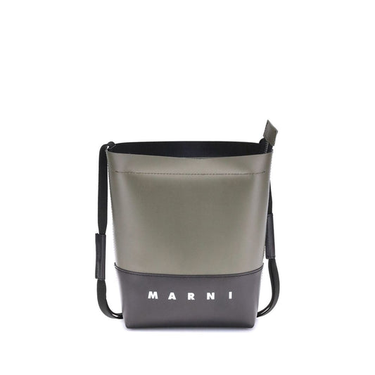 Deep Green and Black Crossbody Bag with Shoestring Strap