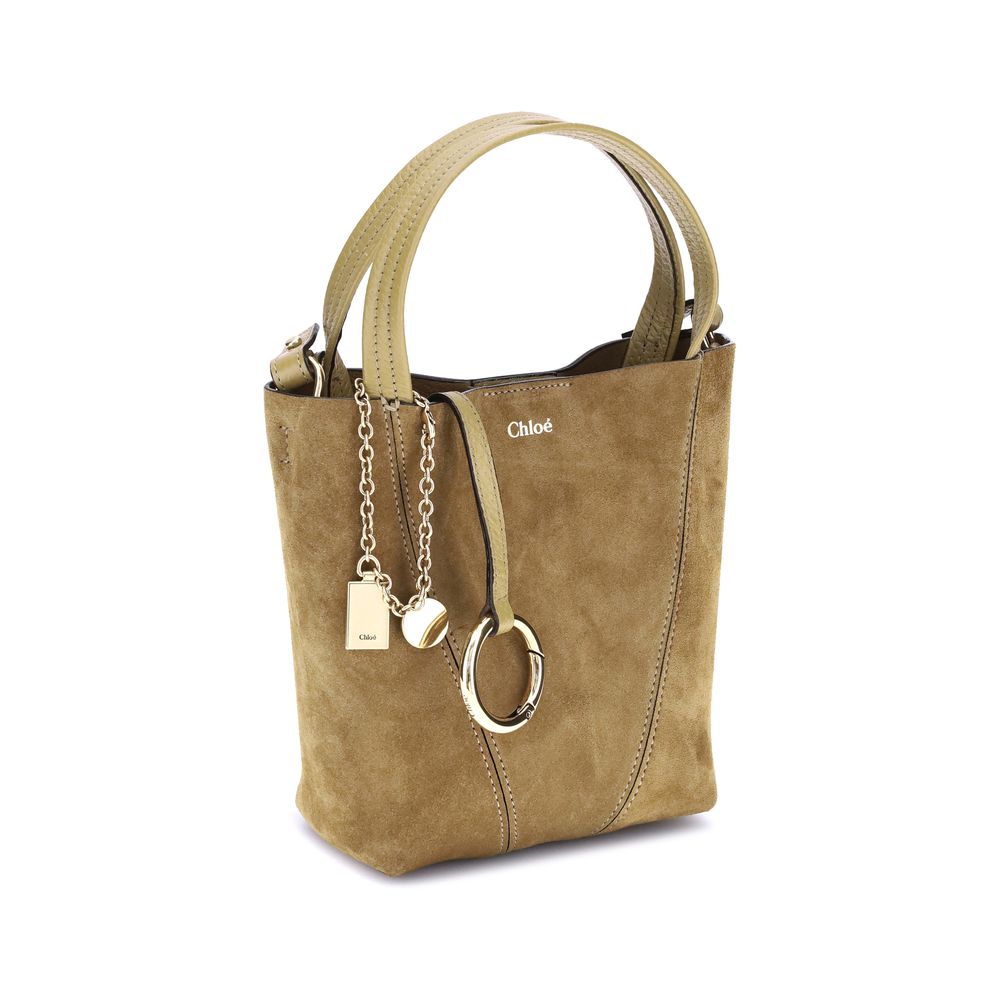 Small Chloé Spin Tote Bag in Suede Leather