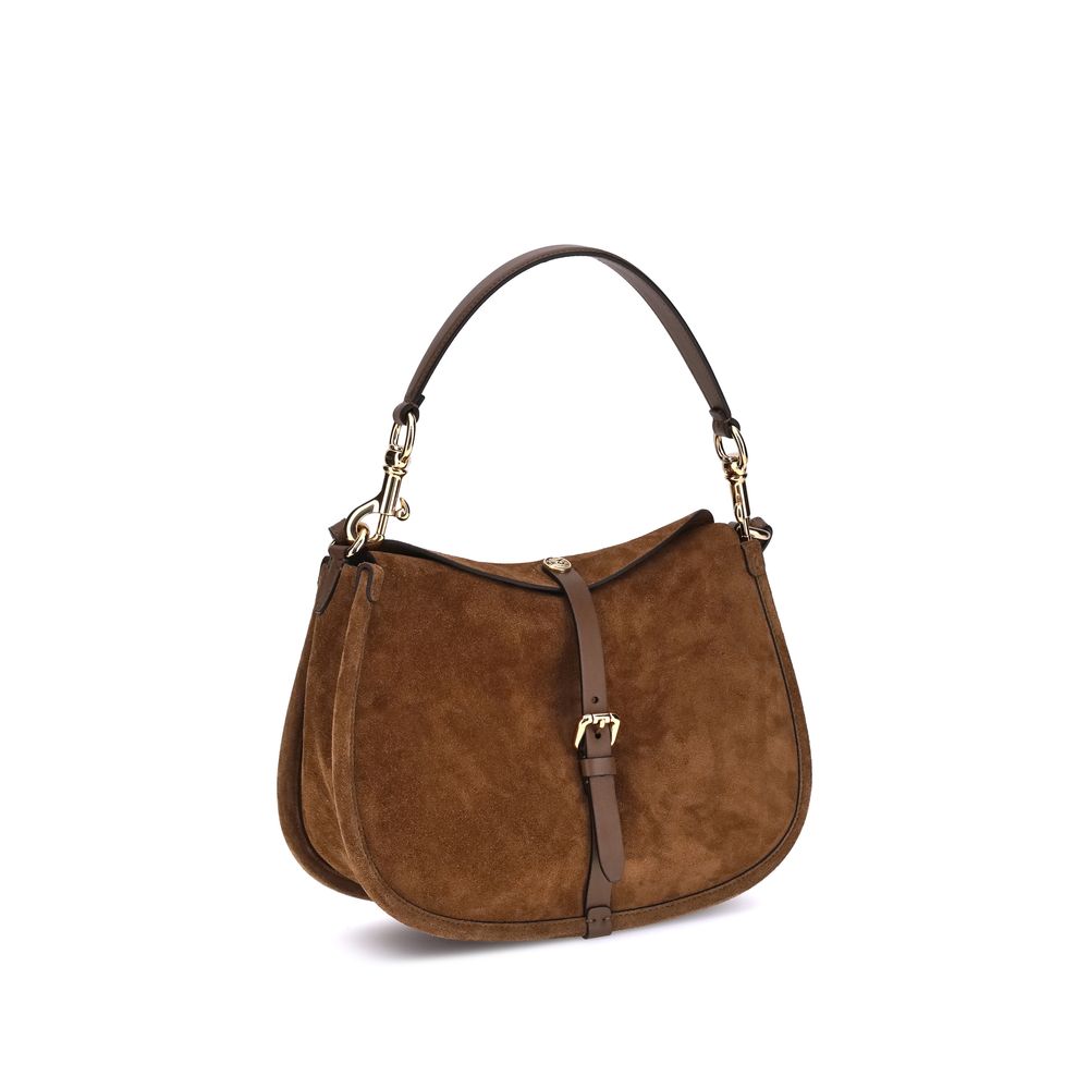 Medium Suede Pony Bag