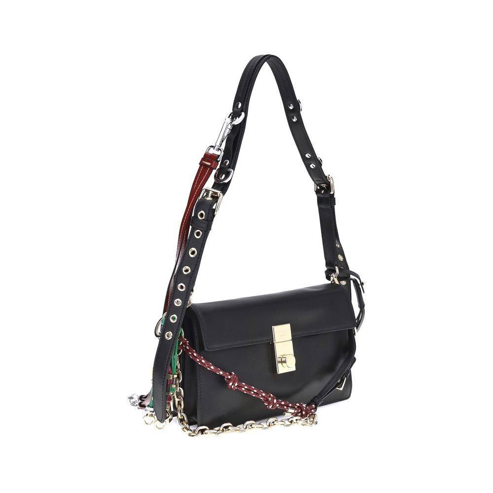 Soft Sound Small Leather Shoulder Bag with Charms