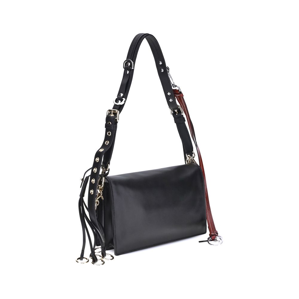 Soft Sound Small Leather Shoulder Bag with Charms