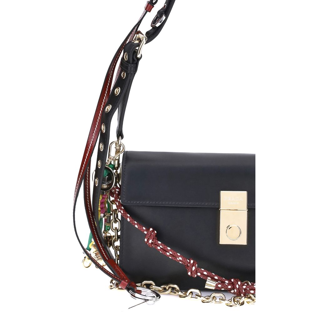 Soft Sound Small Leather Shoulder Bag with Charms
