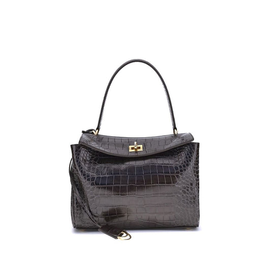 Rodeo Handbag Small in Crocodile Embossed Calfskin
