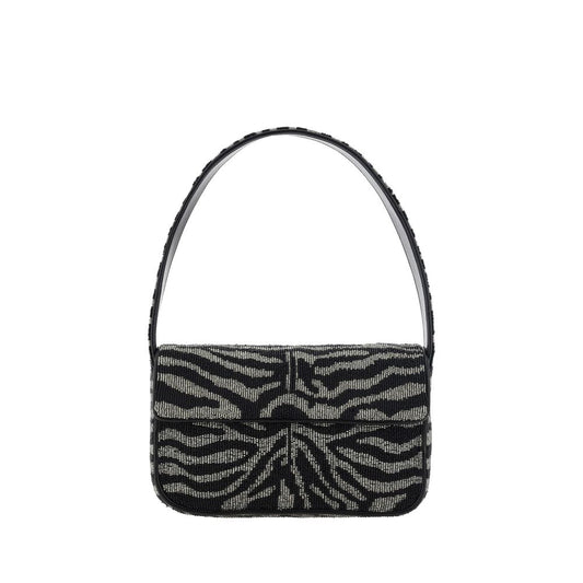 Tommy Beaded Bag in Black and White