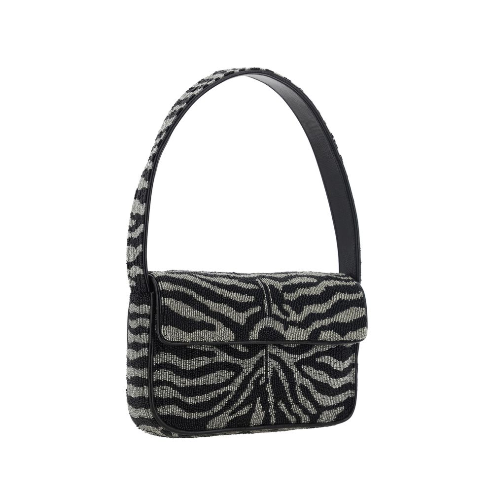 Tommy Beaded Bag in Black and White
