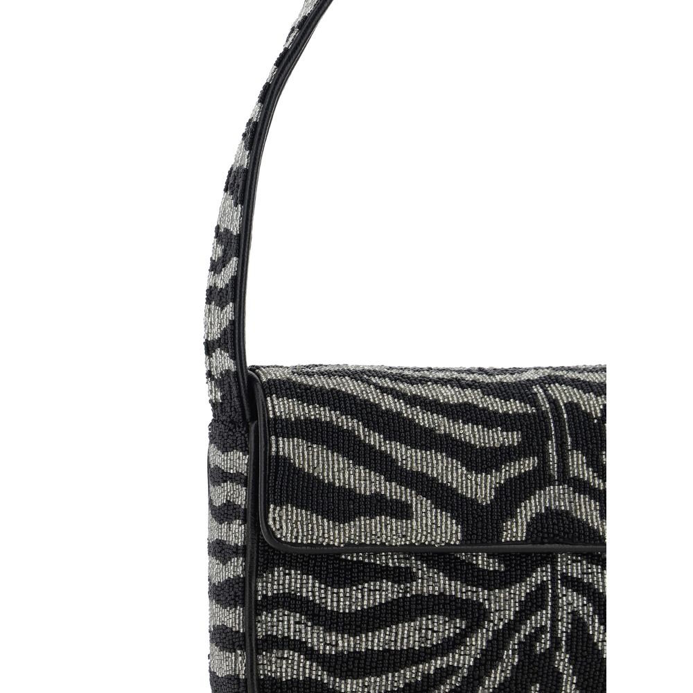 Tommy Beaded Bag in Black and White