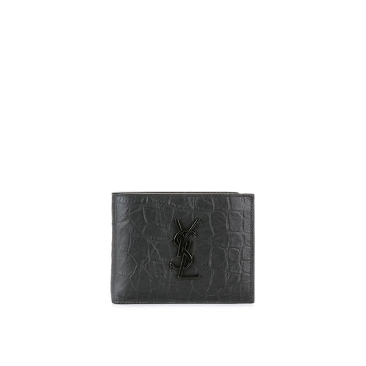Cassandre East/West Wallet in Crocodile-Embossed Matte Leather