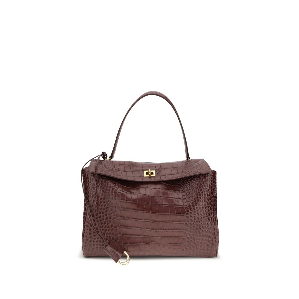 Rodeo Handbag Medium in Crocodile Embossed Calfskin