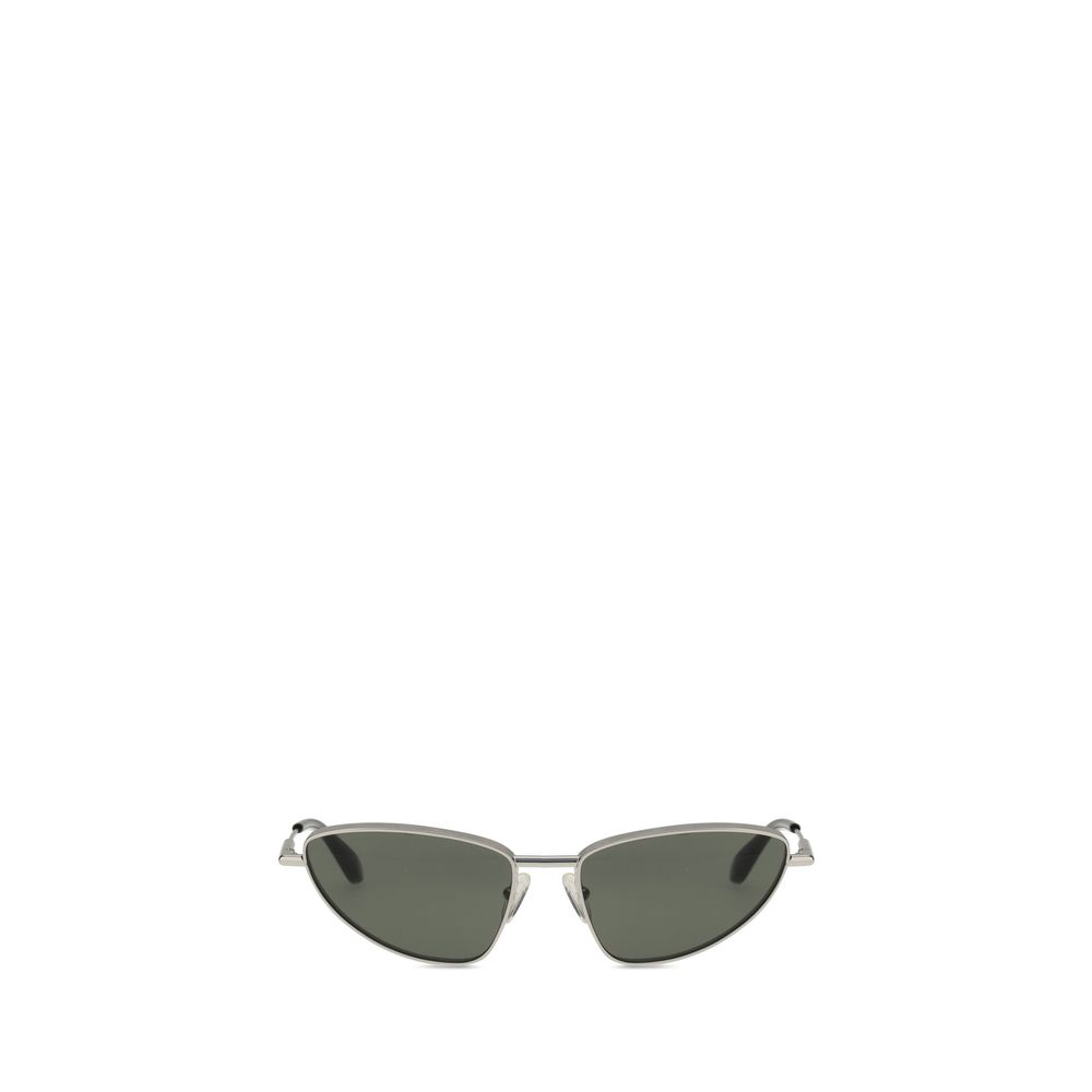 T-Bar Soft Cat-Eye Metal Sunglasses in Silver
