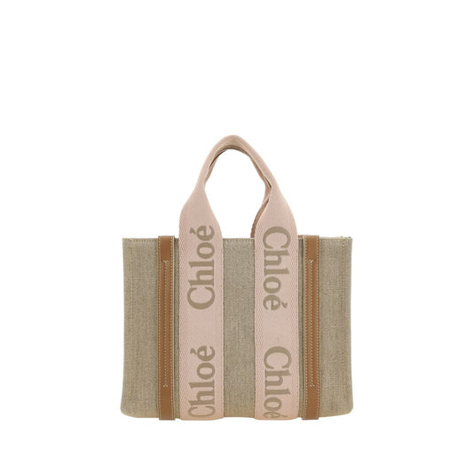 Small Woody Tote Bag in Linen