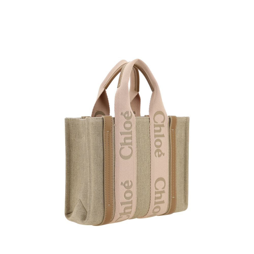 Small Woody Tote Bag in Linen