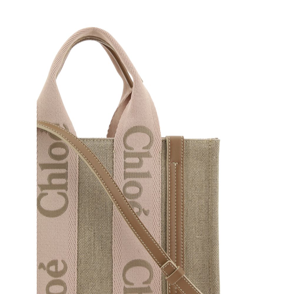 Small Woody Tote Bag in Linen