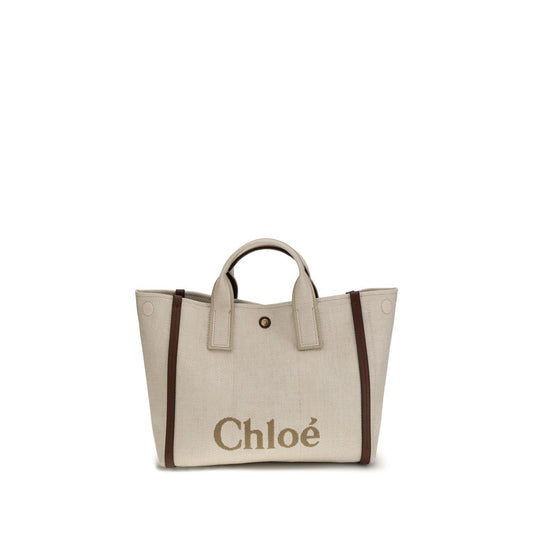 Chloé Carry Tote Bag in Raffia-Effect Fibers