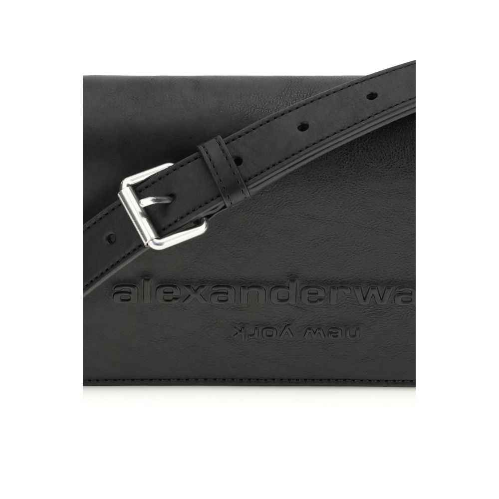 Sac bandoulière à rabat perforé en cuir petit