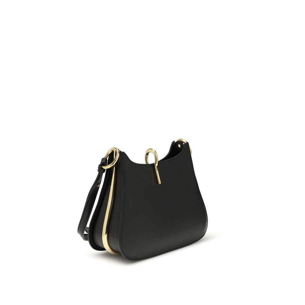 Sac bandoulière Ring moyen en cuir