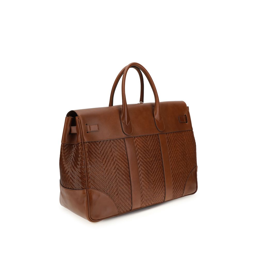 Country Bag in Braided Calfskin and Cowhide