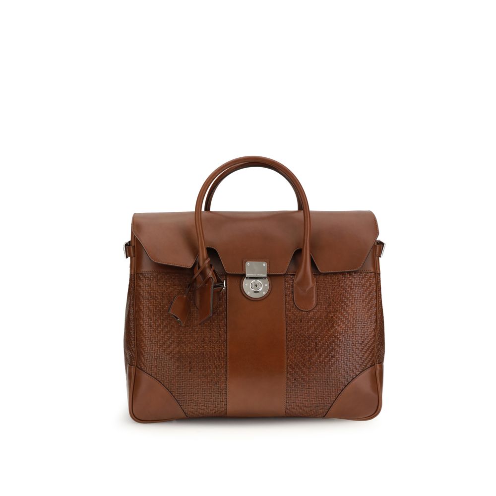Boston Casual Bag in Braided Calfskin and Cowhide